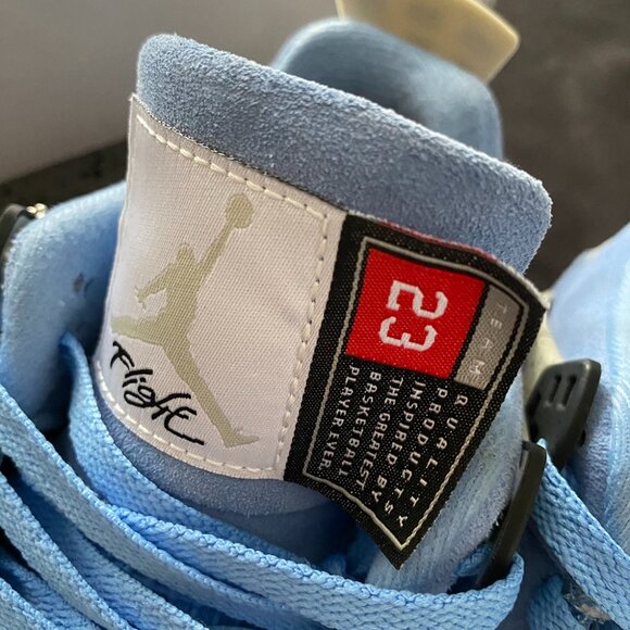 Jordan Air 4 Mens Mid Top Sneakers University Blue - Picture 5 of 6